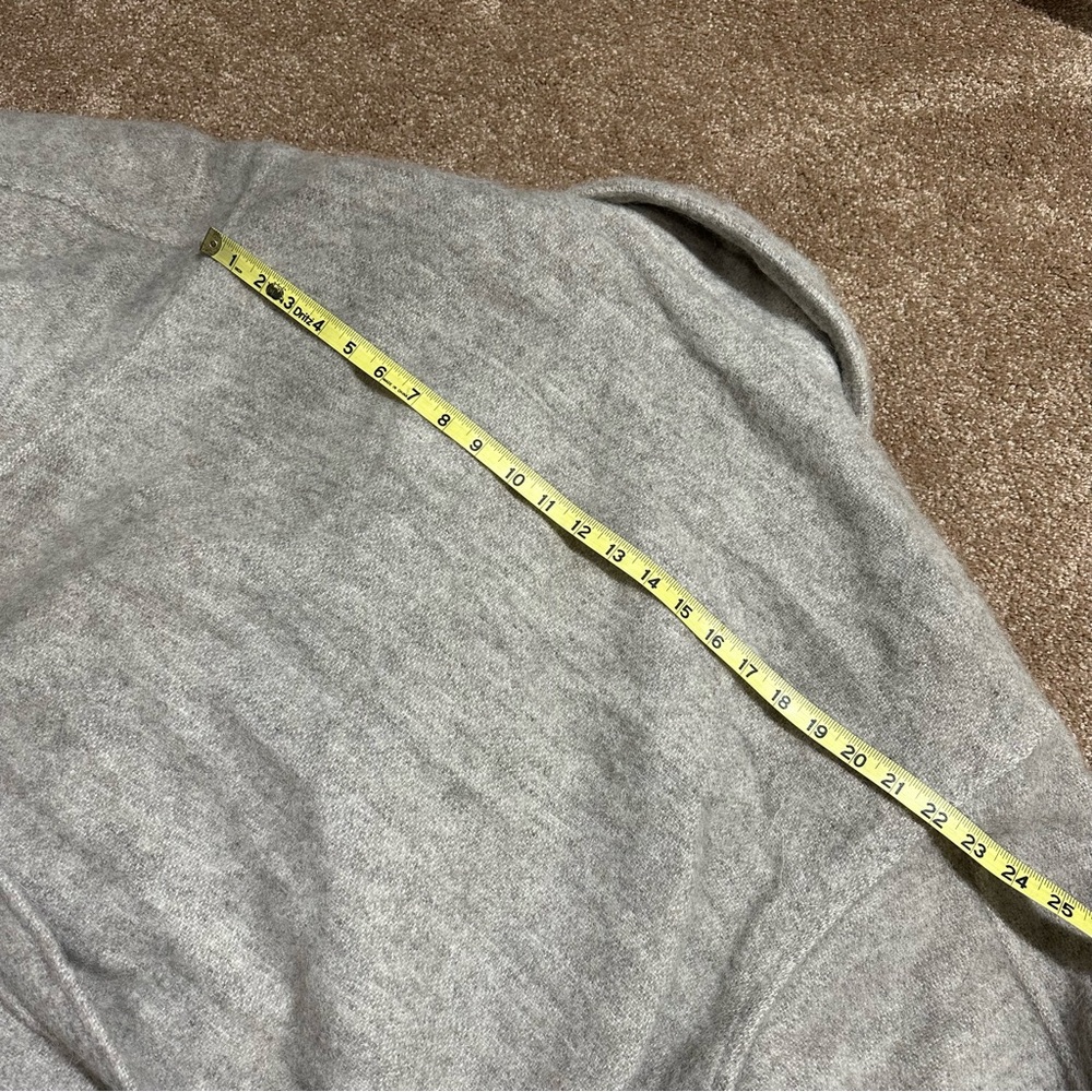 Wool Coat Alafoss of Iceland Icewool Gray Funnel Neck Mid Length Vtg Size Large - Picture 16 of 16